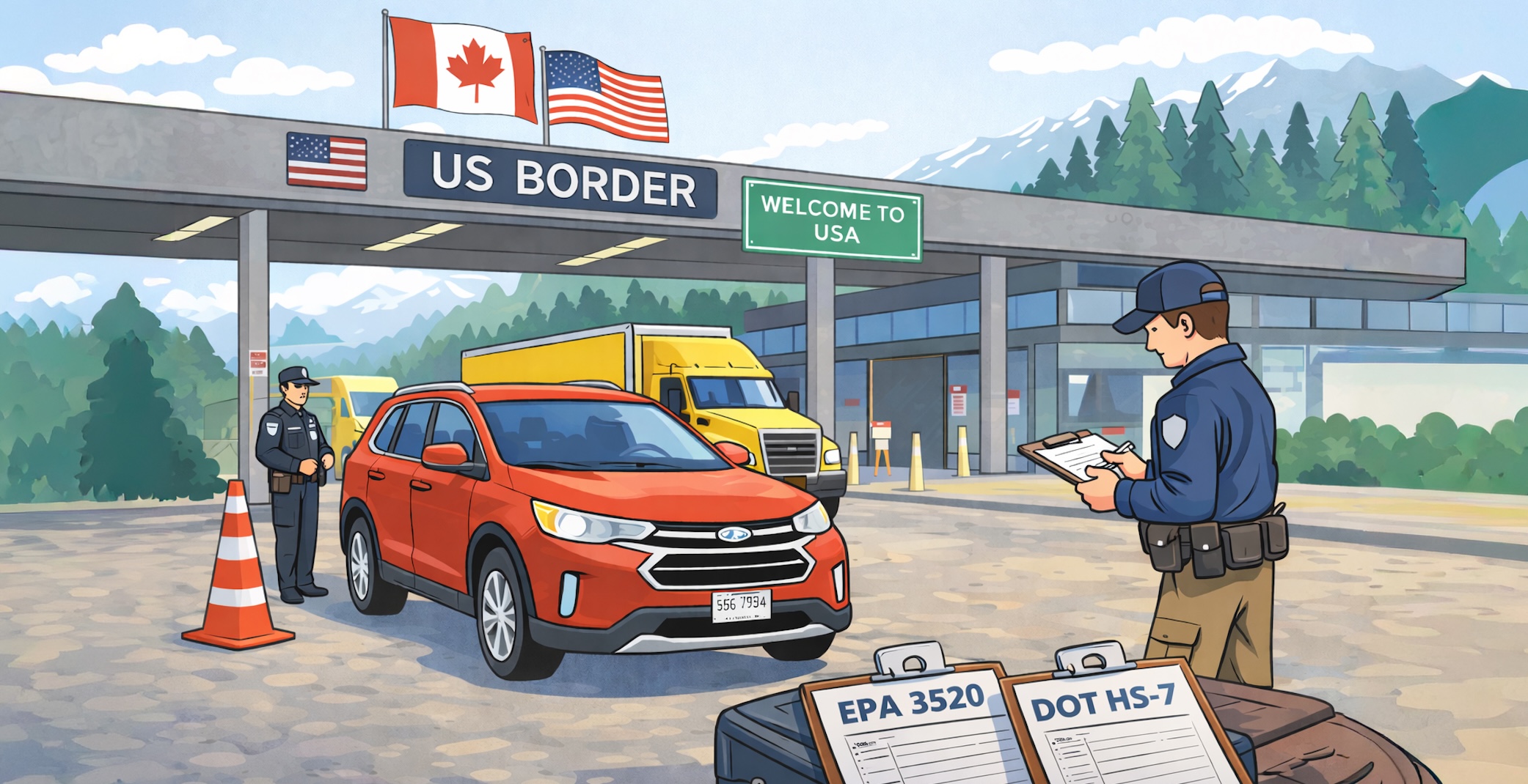 Import car from Canada to USA